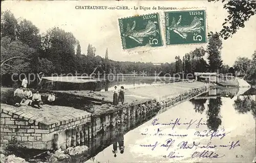 Chateauneuf sur Cher La Digue de Boissereau Kat. Chateauneuf sur Cher