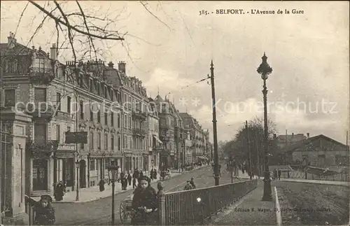 Belfort Alsace Avenue de la Gare Kat. Belfort