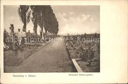 Quesnoy sur Deule Deutsche Heldengraeber Kriegserinnerungskarte Kat. Quesnoy sur Deule