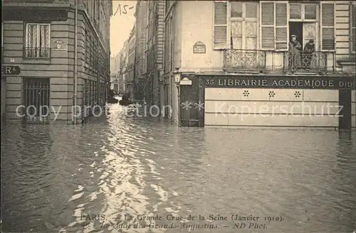 Paris Crue de la Seine Inondations Janvier 1910 Hochwasser Katastrophe Kat. Paris