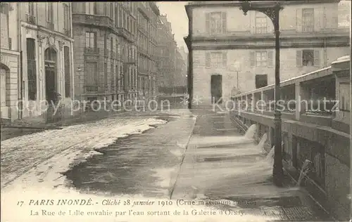 Paris Inondations Janvier 1910 Hochwasser Katastrophe Kat. Paris
