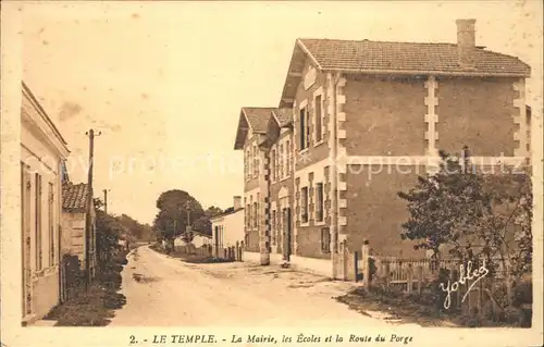 Le Temple Gironde Mairie Ecoles et Route du Porge Kat. Le Temple