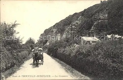 Honfleur Route de Trouville Honfleur Les Creuniers Pferdekutsche Kat. Honfleur