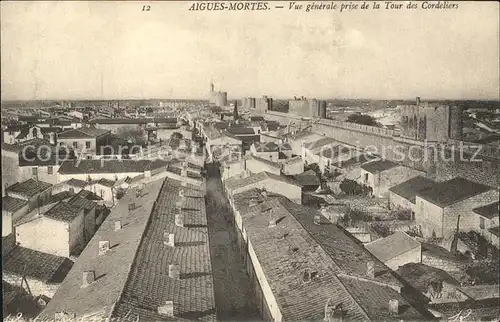 Aigues Mortes Gard Vue generale prise de la Tour des Cordeliers Kat. Aigues Mortes