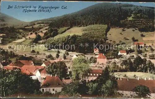 Schnierlach Gefechte 1914 15 im Kaysersberger Tal 1. Weltkrieg Kat. Lapoutroie