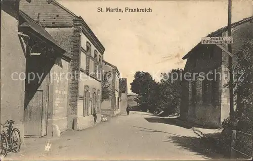 Saint Martin Luneville Strassenpartie 1. Weltkrieg Grande Guerre Kat. Saint Martin