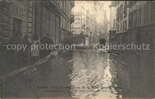 Paris Crue de la Seine Inondations Janvier 1910 Hochwasser Katastrophe Kat. Paris