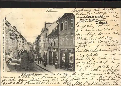 Colmar Haut Rhin Elsass Schluesselstrasse Rue des clefs Kat. Colmar