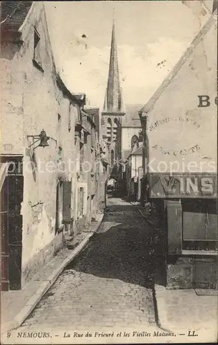 Nemours Seine et Marne Rue de Prieure et Vieilles Maisons Kat. Nemours