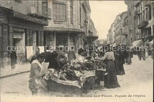 Nice Alpes Maritimes Marche aux Fleurs Facade de l Opera Kat. Nice