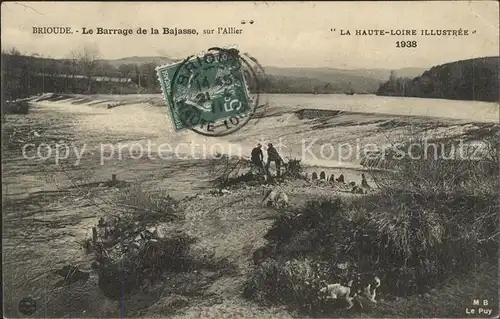 Brioude Barrage de la Bajasse Stempel auf AK Kat. Brioude