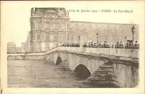 Paris Crue de la Seine Inondations Janvier 1910 Pont Hochwasser Katastrophe Kat. Paris