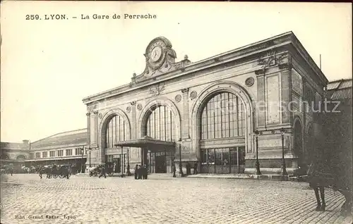 Lyon France Gare de Perrache Bahnhof Kat. Lyon