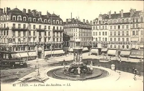 Lyon France Place des Jacobins Fontaine Kat. Lyon
