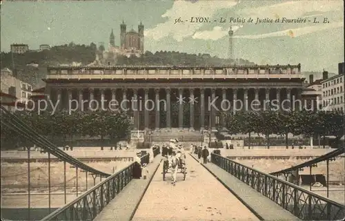 Lyon France Palais de Justice et Fourviere Pont Kat. Lyon