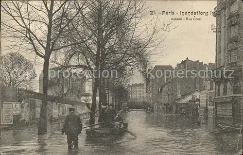 Paris Inondations Janvier 1910 Hochwasser Katastrophe Kat. Paris