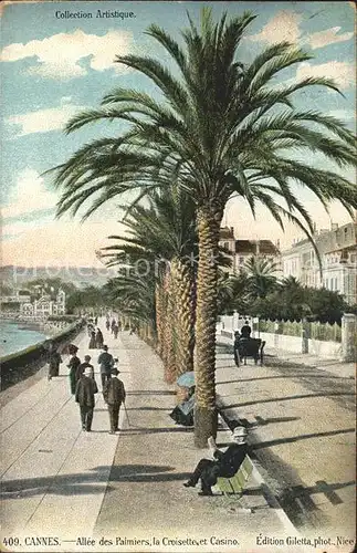 Cannes Alpes Maritimes Allee des Palmiers Croisette Casino Kat. Cannes