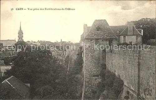 Caen Vue prise des Fortifications du Chateau Kat. Caen
