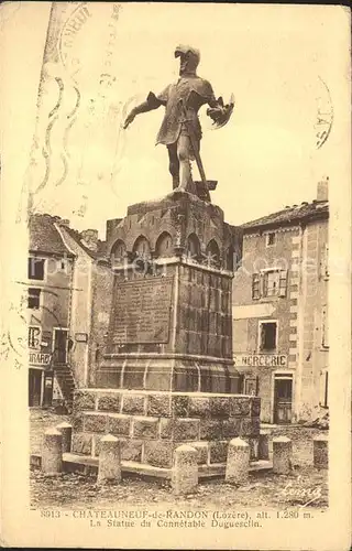 Chateauneuf de Randon Statue du Connetable Duguesclin Monument Kat. Chateauneuf de Randon