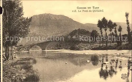 Quezac Lozere Pont Gorges du Tarn Kat. Quezac