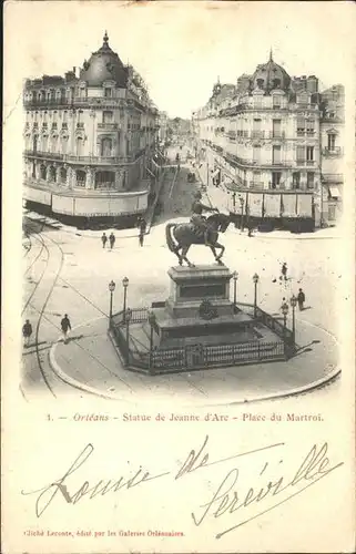 Orleans Loiret Statue de Jeanne d Arc Monument Place du Martroi Kat. Orleans