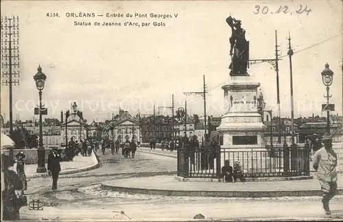 Orleans Loiret Entree du Pont Georges V Statue de Jeanne d Arc Monument Kat. Orleans