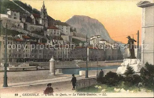 Grenoble Isere Quais La Vedette Gauloise Monument Kat. Grenoble