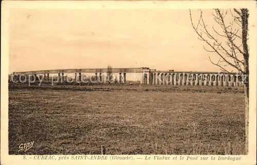 Cubzac les Ponts Viaduc et Pont sur la Dordogne Kat. Cubzac les Ponts