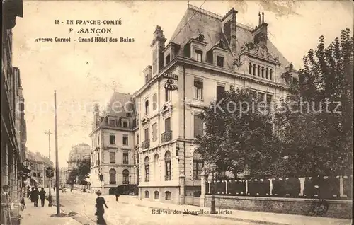 Besancon Doubs Avenue Carnot Grand Hotel des Bains Kat. Besancon