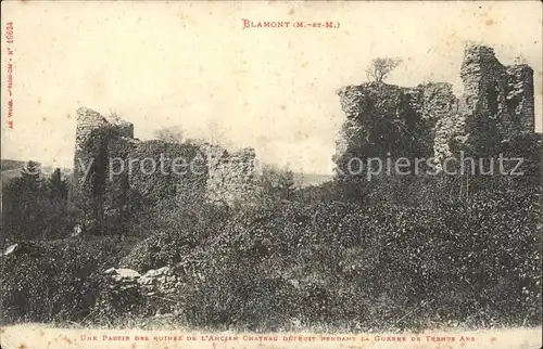 Blamont Meurthe et Moselle Ruines de l ancien Chateau Kat. Blamont