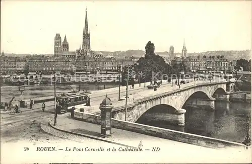 Rouen Pont Corneille et Cathedrale Kat. Rouen