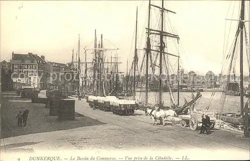 Dunkerque Bassin du Commerce Bateaux vue prise de la Citadelle Kat. Dunkerque