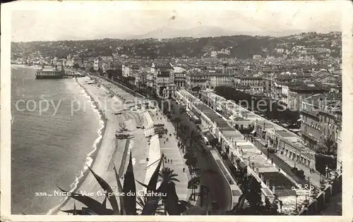 Nice Alpes Maritimes Vue generale prise du Chateau Plage Kat. Nice