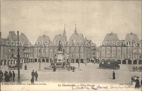 Charleville Mezieres Place Ducale Tram Monument Kat. Charleville Mezieres