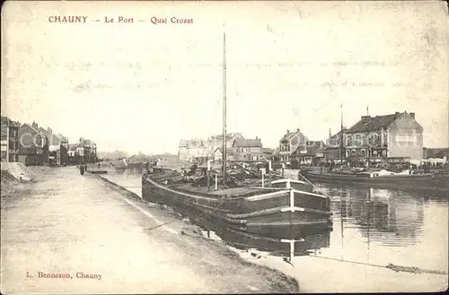 Chauny Aisne Le Port Quai Crozat Kahn Kat. Chauny