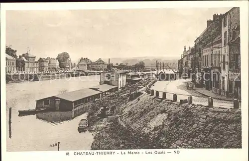 Chateau Thierry La Marne et les quais Kat. Chateau Thierry