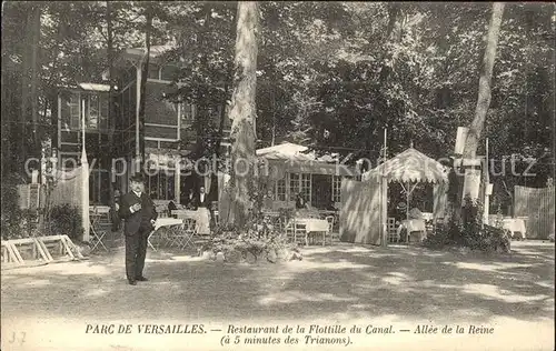Versailles Yvelines Parc Restaurant de la Flottille du Canal Allee de la Reine Kat. Versailles