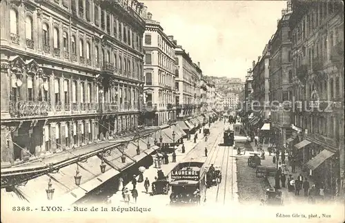 Lyon France Rue de la Republique Kat. Lyon