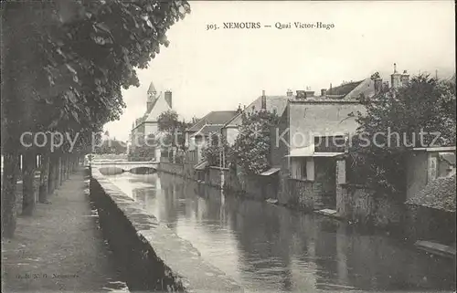 Nemours Seine et Marne Quai Victor Hugo Kat. Nemours