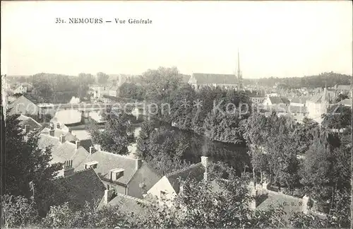 Nemours Seine et Marne Vue generale Pont Kat. Nemours