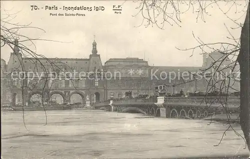 Paris Inondations Janvier 1910 Pont Hochwasser Katastrophe Kat. Paris