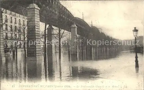 Paris Inondations Janvier 1910 Hochwasser Katastrophe Kat. Paris