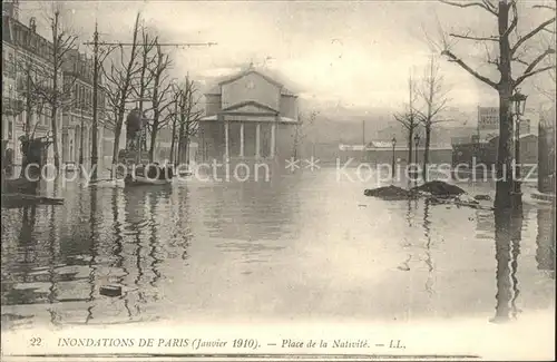 Paris Inondations Janvier 1910 Hochwasser Katastrophe Kat. Paris