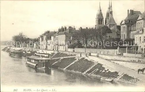 Blois Loir et Cher Les Quais Tours de l Eglise Kat. Blois