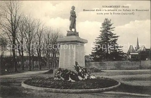 Nonancourt Monument eleve a la memoire des Enfants Statue Kat. Nonancourt