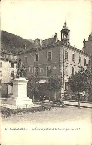 Grenoble Ecole enfantine Statue Jouvin Monument Kat. Grenoble