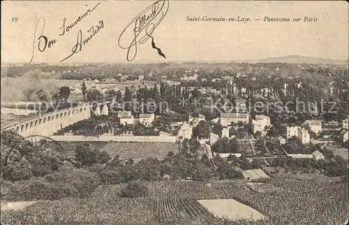 Saint Germain en Laye Panorama sur Paris Kat. Saint Germain en Laye