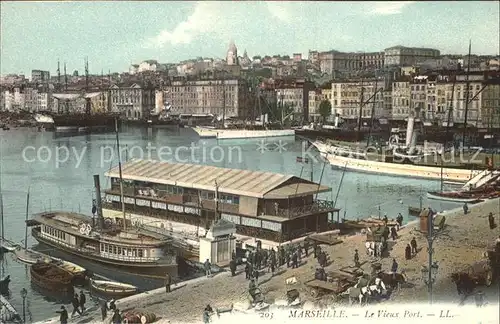 Marseille Vieux Port Bateau Vapeur Kat. Marseille