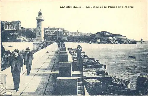 Marseille Jetee et Phare Sainte Marie Kat. Marseille