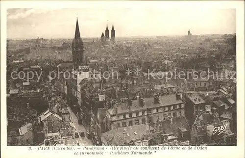 Caen Panorama surnom "Athenes Normande" Kat. Caen